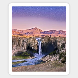 Waterfall In The Desert Sticker